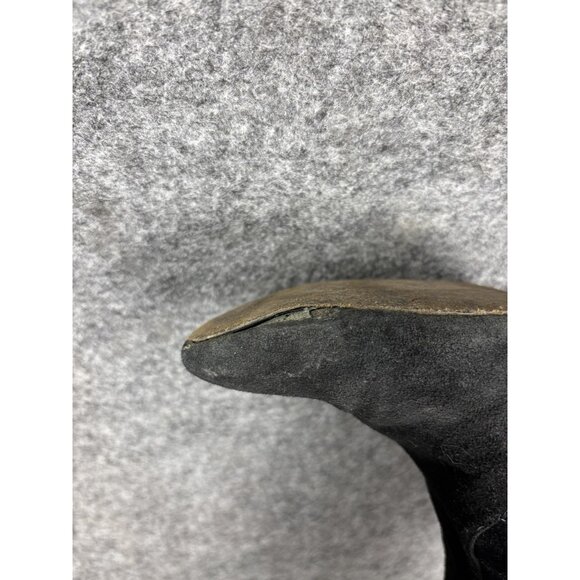 Stuart Weitzman Boots Womens Size 7.5 Black Suede Over The Knee Tall Block Heel - Picture 10 of 10